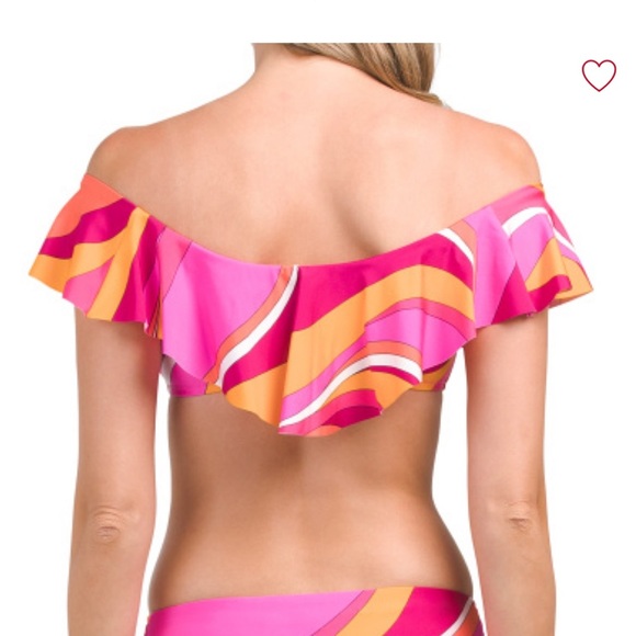 Trina Turk Woman’s Bikini Bandeau Top Size 6 Vivid Vista NWT Strapless - Picture 2 of 7